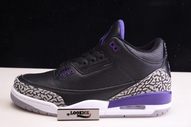 Cheap Court 3 Black Purple Retro Jordan CT8532-050 Air 0811